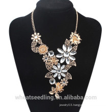 2015 cheap gold chains flower necklace for women